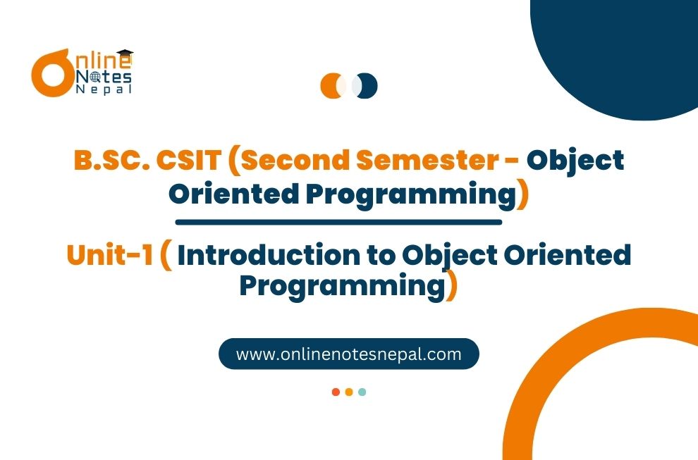 Unit 1: Introduction to Object Oriented Programming Photo